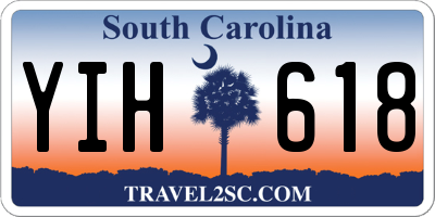 SC license plate YIH618