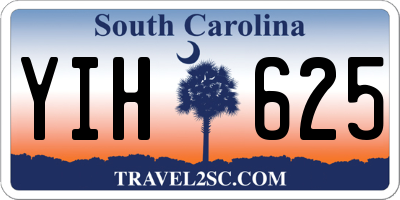 SC license plate YIH625
