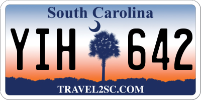 SC license plate YIH642
