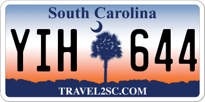 SC license plate YIH644