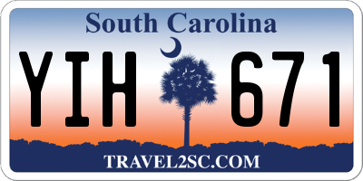 SC license plate YIH671