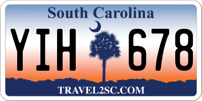 SC license plate YIH678