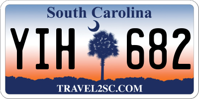 SC license plate YIH682