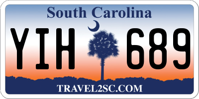 SC license plate YIH689