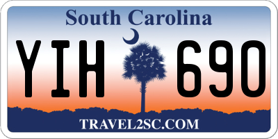 SC license plate YIH690