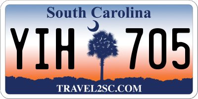 SC license plate YIH705