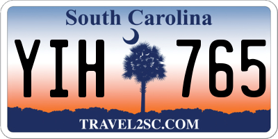SC license plate YIH765