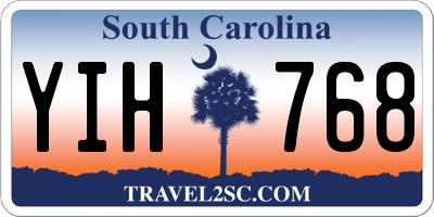 SC license plate YIH768