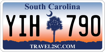 SC license plate YIH790