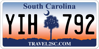 SC license plate YIH792