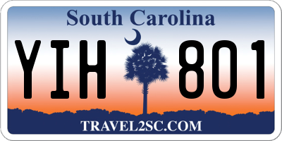 SC license plate YIH801