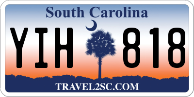 SC license plate YIH818