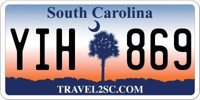 SC license plate YIH869