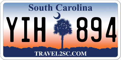 SC license plate YIH894