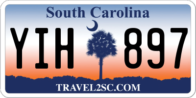 SC license plate YIH897
