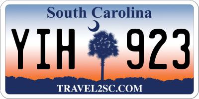 SC license plate YIH923