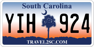 SC license plate YIH924