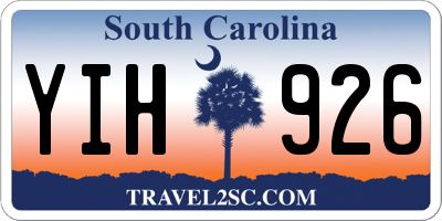 SC license plate YIH926