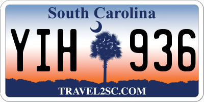 SC license plate YIH936