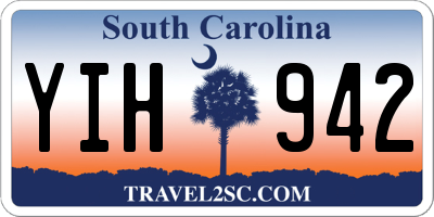 SC license plate YIH942