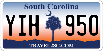SC license plate YIH950