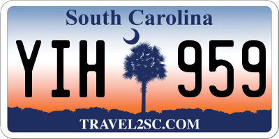 SC license plate YIH959
