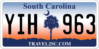 SC license plate YIH963