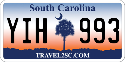 SC license plate YIH993
