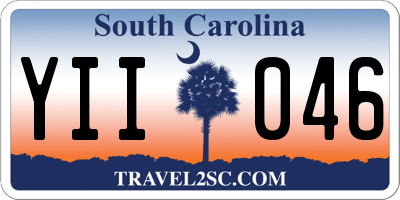 SC license plate YII046