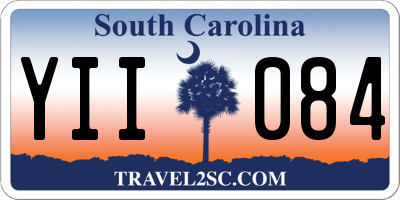 SC license plate YII084