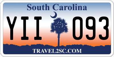 SC license plate YII093