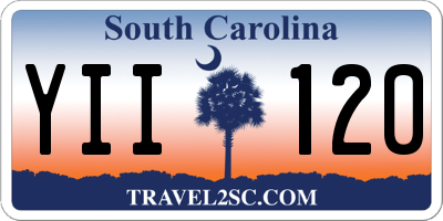 SC license plate YII120