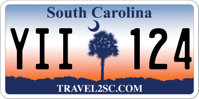 SC license plate YII124