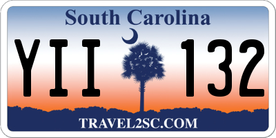 SC license plate YII132