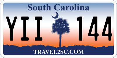 SC license plate YII144