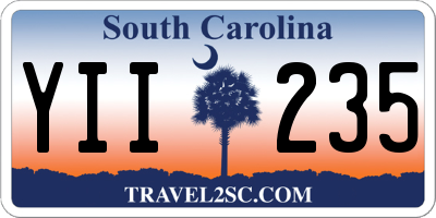 SC license plate YII235
