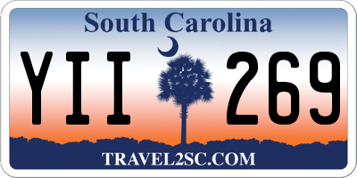 SC license plate YII269