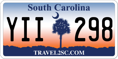 SC license plate YII298