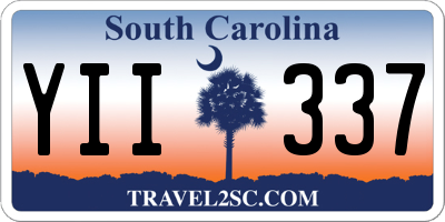 SC license plate YII337