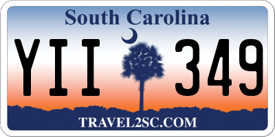 SC license plate YII349