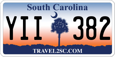 SC license plate YII382