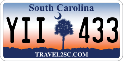 SC license plate YII433