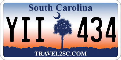 SC license plate YII434