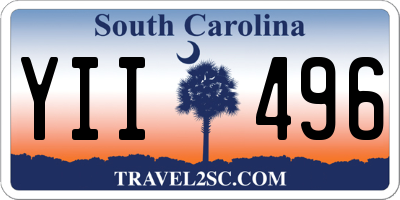 SC license plate YII496