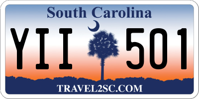SC license plate YII501