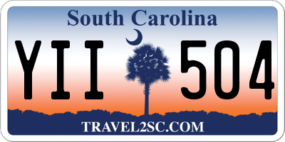 SC license plate YII504