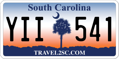 SC license plate YII541