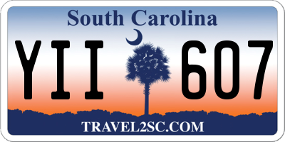 SC license plate YII607