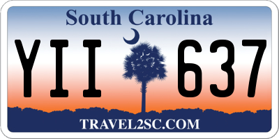 SC license plate YII637