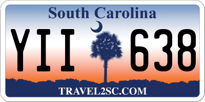 SC license plate YII638